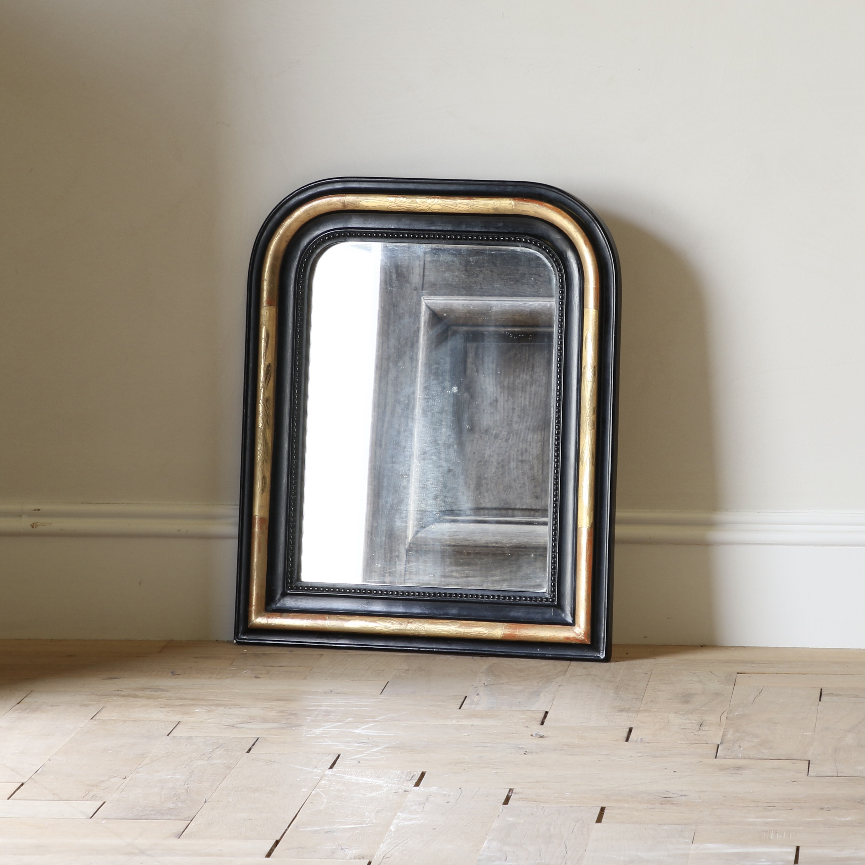 Black and Gold Louis Philippe Mirror